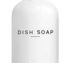 Luxury Glass Dish Soap Dispenser for Kitchen Sink by Brighter Barns - Modern Kitchen Soap Dispenser Set - Refillable Glass Pump Bottle and Tray - White and Gold Home Decor and Accessories, Gift (Gold)