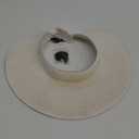 Simplicity Women's Wide Brim Straw Sun Visor Hat Roll Up Straw White Sun Hat for Women