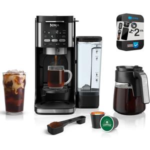 Ninja CFP101 DualBrew Hot & Iced Coffee Maker, Black - (Bundle with 2 Year Enhanced Protection Pack