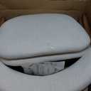 Modern Upholstered Dining Chairs, Beige Fabric Seat with Wooden Legs, Contemporary Kitchen Side Chairs, Set of 2