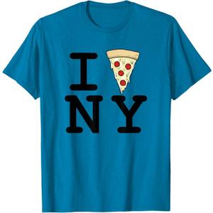I Love NY Pizza T-Shirt, Kids 8, Blue 