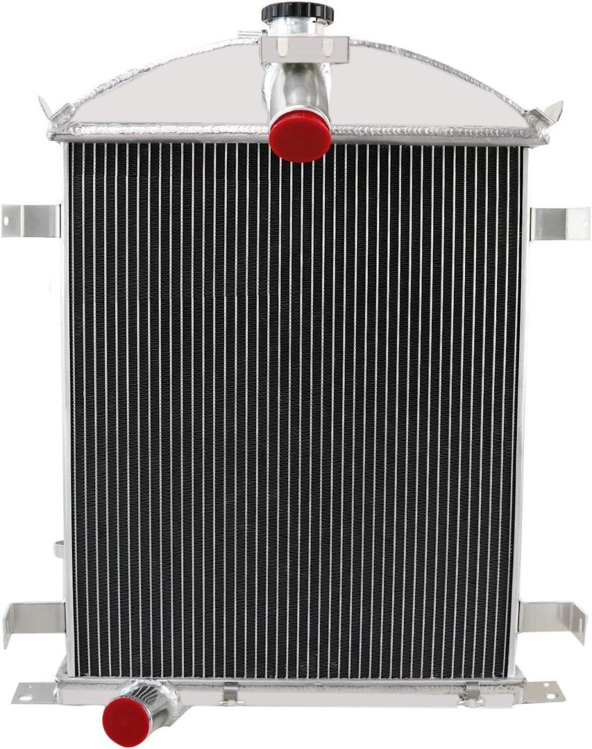 ALLOYWORKS 3 Row Full Aluminum Radiator Fits For 1928 1929 Ford Model A Heavy Duty 3.3L L4 MT