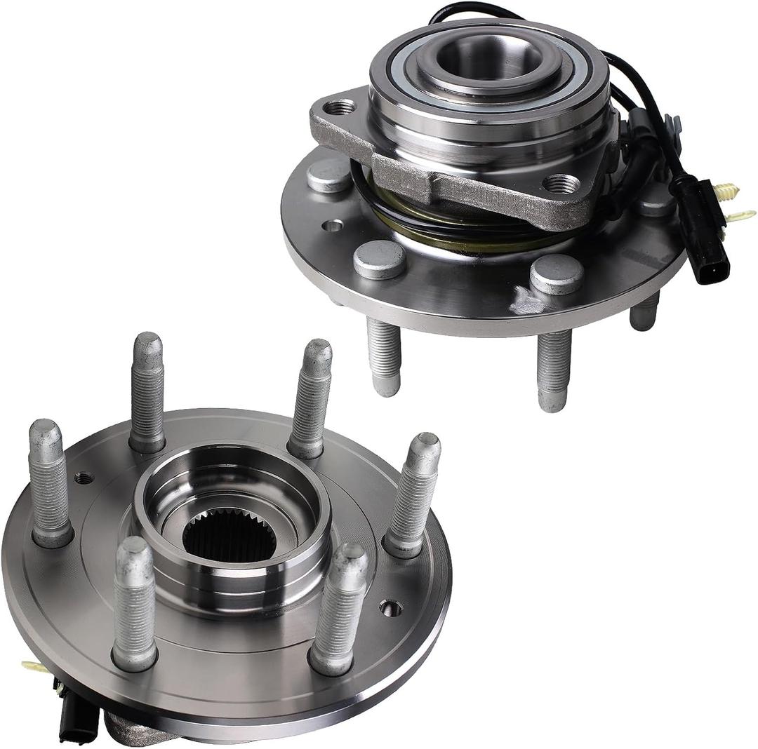 Autoround 515160 4WD Front Wheel Bearing and Hub Assembly Fit for 2014-2020 Chevrolet GMC Cadillac - Tahoe Sierra 1500 Yukon XL Escalade ESV Silverado 1500 XTS Suburban, 6-Lug w/ABS, Set of 2
