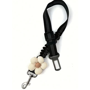 2 x adjustable flower pattern dog car safety 
