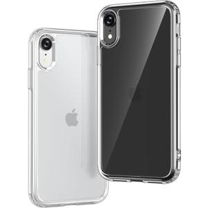 ONES for iPhone XR Case Clear, [PC + TPU Hybrid][Military-Grade Drop Protection][Anti-Yellowing], Shockproof Silicone Hard Cover for iPhone XR, Transparent Slim Case