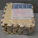 Yostrong 18 Tiles Interlocking Puzzle Foam Baby Play Mat for Playing - EVA Babies Crawling Mat | Rubber Floor Work Out Mats for Home Gym. Beige. YOC-Jb18N