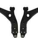 TRQ Front Lower Control Arm with Ball Joint Set 2 Piece Driver & Passenger Side Compatible with 2013-2018 Ford Focus 2014-2023 Transit Connect