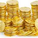 JOYIN 120 Pcs St. Patricks Day Gold Coins, Plastic Gold Coins Bulk with Shamrock, Leprechaun, Cauldron & Hat Patterns, St Patricks Accessories Games Gifts Decorations, Party Favors & Party Supplies