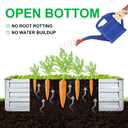Mofesun Galvanized Raised Garden Bed 2pcs Pack - Metal Raised Bed Garden Kit 4'x8'x1' for Flower Planters, Vegetables Herb