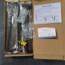 Ravinte 10 Pack Black Cabinet Pulls 10 Inch Square Kitchen Cabinet Handles Matte Black Kitchen Hardware for Drawer Pulls Drawer Handles Come with Screwdriver