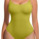 FeelinGirl Women's Bodysuit Cami Seamless Scoop Neck Layering Body Suits Ultra-Stretch Zero Compression Fabric,Breathable Material,Adjustable Spaghetti Straps,Second-Skin Comfort,Versatile Styling, XS