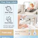 Automatic Foaming Soap Dispenser,4-Level Adjustable Foam, Wall Mount, USB Rechargeable,12.8oz/ 380ml,Touchless Hand & Dish Soap Dispenser for Bathroom, Kitchen, Hotel, Restaurant