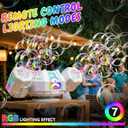 Bubble Machine, Rechargeable Dual-Nozzle Bubble Machine with Remote Control, 30000+ Bubbles Per Minute, RGB Lights, Bubble Machine for Kids, Weddings, Birthday Parties, Outdoor Activities