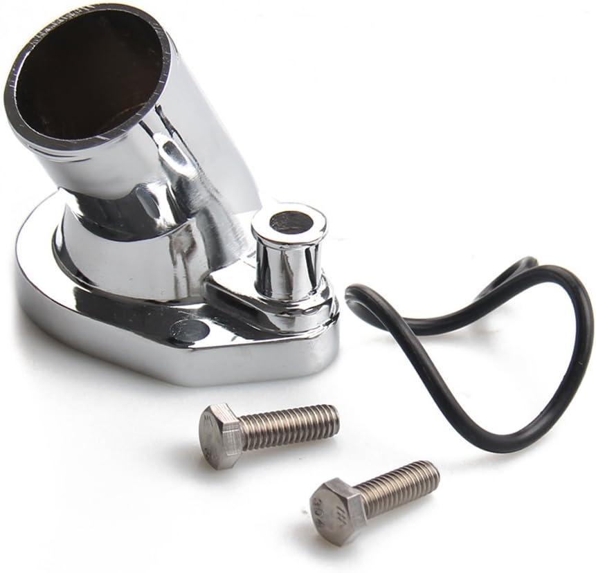 CarBole 45 degree Chrome Thermostat Housing Water Neck Compatible with Ford 260-302/351W