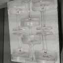 Amyoole Vintage Ribbed Coupe Glasses Set of 6, 11oz Martini Glasses