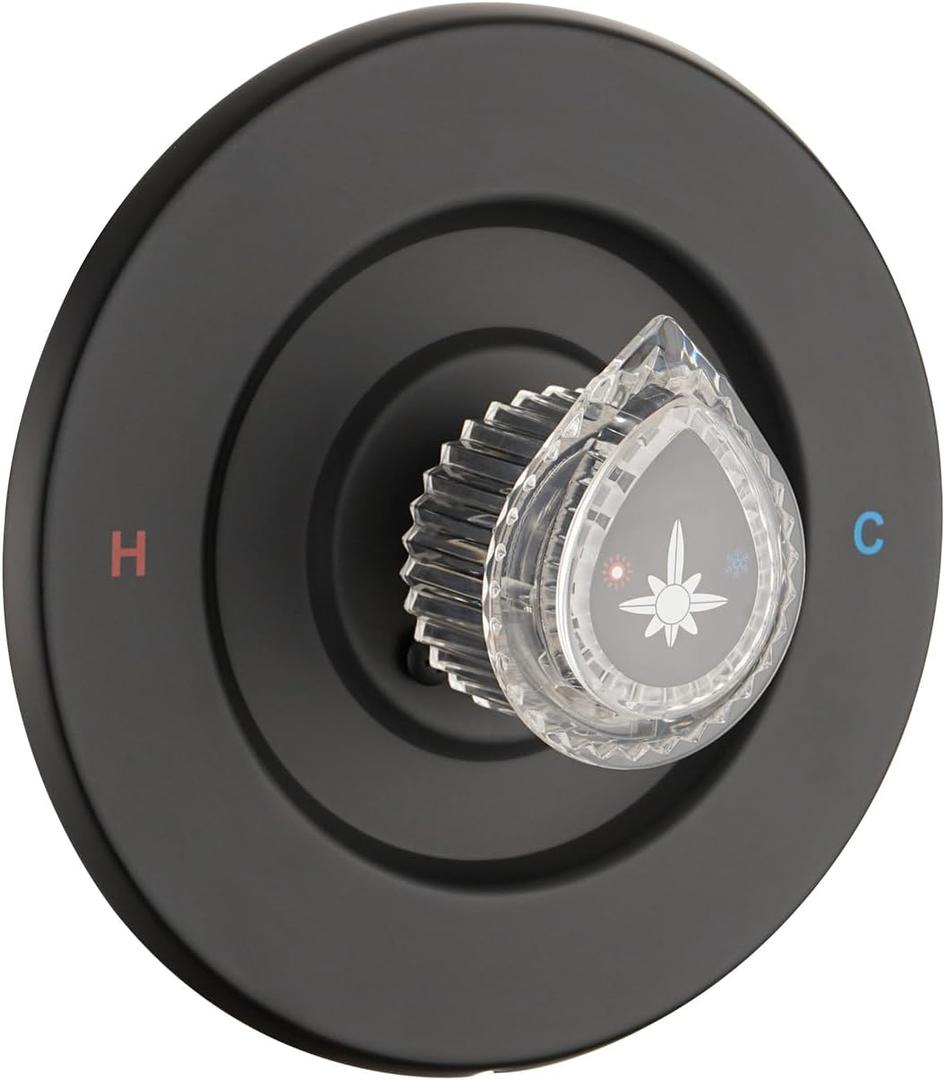 Shower Faucet Trim Kit Compatible with Moen fit Posi-Temp Valve(Valve& Catridge Not Inclued), Knob Handle Kit, Matte Black