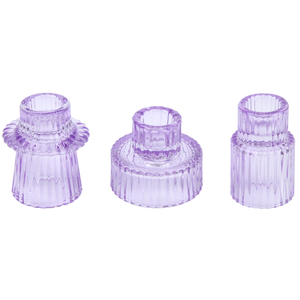 Vixdonos Taper Glass Candlestick Holders Tealight Candle Holders for Table Centerpieces, Wedding Decor and Dinner Party 