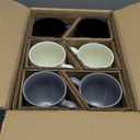 AmorArc 16oz Coffee Mugs Set of 6, Large Ceramic Coffee Mugs for Man, Woman, Dad, Mom, Modern Coffee Mugs Set with handle for Tea/Latte/Cappuccino/Cocoa. Dishwasher&Microwave Safe, Multi-Color