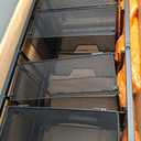 SUNALLY Rolling Kitchen Cart with Drawers, 4-Tier Utility Cart Fruit Vegetable Storage Cart with Lockable Wheels, Wooden Top Metal Kitchen Storage Organizer for Cans, Snacks, Beauty, Craft, Art, Black