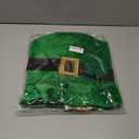 Leprechaun Costume Set, St Patricks Day Hat Flag Cape Glasses Suspenders Beard Bow Tie for Adult (Green)