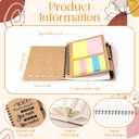 6Set Employee Appreciation Gifts Bulk, Thank You Gift Inspirational Notebook Makeup Bag for Team Volunteer Nurse Coworker Teacher, Cosmetic Bag Notepad with Bamboo Pen Gifts Box (6, Inspirational)