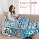 Son Gifts from Mom Flannel Throw Blanket Inspirational Never Give Up Trophy Blanket Birthday Graduation Mothers Day Gift Super Soft Fuzzy Cozy Blanket for Couch Sofa Bed 50"x60"
