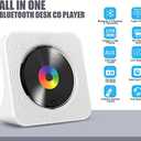 Gueray CD Player Portable Bluetooth Desktop CD Player for Home with Timer Built-in HiFi Speakers with LCD Screen Display Boombox FM Radio USB Type-c