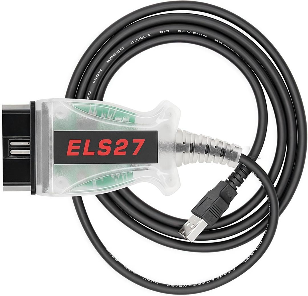 ELS27 Diagnostic Cable Compatible for Ford Mazda Lincoln and Mercury Car, Compatible for FORScan ELMconfig FF2 Foccus ScanMaster ELM v2.1 and Scantool.net. (25K80 Chip)