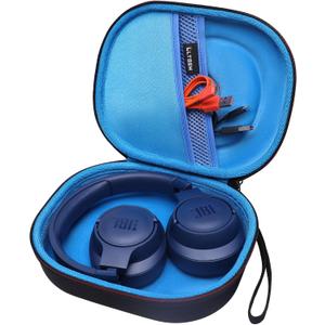LTGEM EVA Hard Case for JBL Live 770NC/660NC/650BT/460NC/670NC/400BT/500BT and JBL Tune 770NC/710BT/720BT/760NC/700BT/750BT/510BT/660NC/520BT/500/E45BT Bluetooth Wireless Headphone(Light Blue)