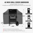 Ultimate Durable Grill Cover for Weber Spirit and Spirit II 200 Series Outdoor Grill,48 Inch Heavy Duty Waterproof Rip-Proof BBQ Cover,Fade Resistant 7138 Grill Cover for Weber with Strap and Air Vent