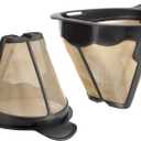 Reusable Coffee Permanent Filters Cone Replacement Coffee Filter Compatible with Ninja Coffee Maker and Brewer CM300, CM305, CM360, CM371, CM400 (2 Packs)