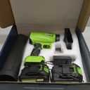 Leaf Blower Cordless, Lightweight Electric 980000RPM Handheld Blower for Lawn Care, Patio and Car Cleaning, Stepless Speed Regulation, Including 2 * 4.0Ah Batteries & Charger & Extended Nozzle