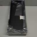 Bamboo Kitchen Drawer Organizer - Set of 2, Stackable Utensil Organizers, Wooden Storage Box Tray for Cabinet, Pantry, Bathroom Countertop, Multi-use Organization and Storage (Black) (15 x 6 x 2 Inch)