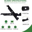405380 532405380 Lawn Mower Blades for Husqvarna Craftsman 46 Inch Deck Medium Lift Blades Riding Mower Replacement for 594892801 532403107 YTH22V46 CMXGZAM110147 PP21011 2Pack