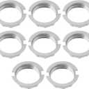 8x G9 Silver Alloy Conversion Lamp Holder Ring Suitable for 3/4 Inch Diameter Lamp Shade Bracket Table Adapter G9 Lamp Shade Reducer Ring