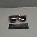 GLINDAR Oversized Square Polarized Sunglasses for Men Women, One Piece Shield Shades UV400 Protection (Grey Frame / Polarized Mirror Pink Lens)