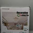STICKGOO Glue Up Ceiling Tiles, 24x24 Inch PVC Decorative Drop Ceiling Tile Golden Coffee 48 Sq. Ft, Pack of 12 Tiles