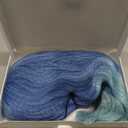 Ombre Blue Wigs for Women Short Curly Wavy Blue Wig for Girls Short Bob Wig With Bangs Heat Resistant Synthetic Wigs for Cosplay Costume Party (Blue Ombre Wig)