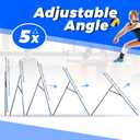 2-in-1 Volleyball Rebounder Net, Adjustable 74 ft to 4.54 ft Bounce Back Training Rebound Equipment with Angle Customization for Volleying, Bumping, Spiking Practice, 7x4 ft
