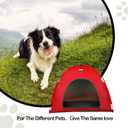 Red, Large Cat & Dog Waterproof Tent House - Washable Indoor/Outdoor Bed, Cave Nest for Small Pets
