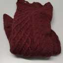 ANRABESS Womens Sweater Dress Oversized Cable Knit Chunky Long Sleeve Short Dresses 2025 Fall Outfits Vacation Winter Clothes (Small, Wine Red)