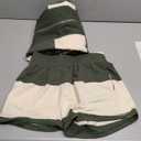 Yanekop Womens 2 Piece Outfits Summer Striped Workout Set Two Piece Matching Lounge Sets Half Sleeve Tops and Short Sets Small