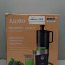 Juicer Machines, Aeitto Cold Press Juicer,4.9" Wide Mouth Fits for Whole Fruits and Vegetables, Slow Masticating Juicer Easy to Clean, High Juice Yield, Black