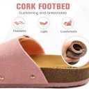 ONCAI Womens Flat Slide Sandals with Arch Support 2 Strap Adjustable Buckle Slip on Slides Shoes Non Slip Rubber Sole, Size 9
