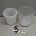 QCQHDU Self Watering Hanging Pots, 2 Pack 7.2 Inch Hanging Planters for Plants Indoor, Flower Pots with Drainage Holes and 3 Hooks Chains for Garden Home (Clear)