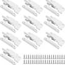 10-Pack Universal Window Sash Locks, White Iron Cam Action Latches for Double & Single-Hung and Horizontal Sliding Windows