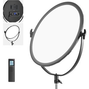Neewer LED Bi-Color Studio Round Lighting, Ultra Thin Studio Edge Flapjack Light, 18''/45.5cm 70W Dimmable Portrait Light with AC Adapter/2.4G Wireless Remote (Battery/Light Stand Not Included) Neewer LED Bi-Color Studio Round Lighting, Ultra Thin Studio Edge Flapjack Light, 18''/45.5cm 70W Dimmable Portrait Light with AC Adapter/2.4G Wireless Remote (Battery/Light Stand Not Included)