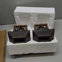 XMCOSY+ 4-Pack Solar Pathway Lights Outdoor, 25 Lumens Vintage Edison LED Landscape Lighting, IP65 Waterproof Seeded Glass & Metal Stakes Solar Powered Garden Lights for Yard Patio Walkway Driveway (Two-Tone Bronze & Wood Color)