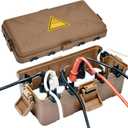 Hrensaw Medium Outdoor Electrical Box(10.6x5.5x4.5inch),Weatherproof Connection Box w/6 Cable Entry,IP54 Waterproof Extension Cord Cover Protect Power Strip,Timer,Plug,Holiday Lights,Brown