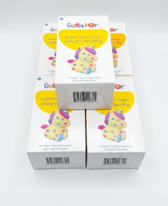 Gotta Pop Paint Your Own Squishy Unicorn, 5 Pack